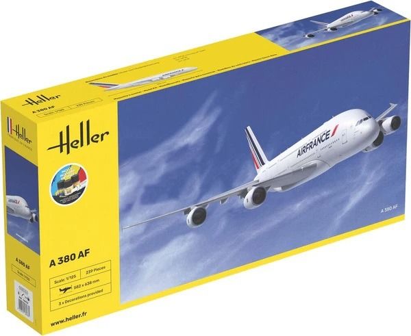HEL56436 - Kit di partenza con vernice e accessori - AIRBUS A380 Air France da assemblare - 1