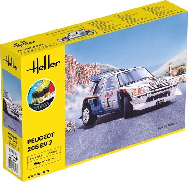 HEL56716 - Kit di avviamento con vernice e accessori - PEUGEOT 205 EV 2 #5 da assemblare - 1