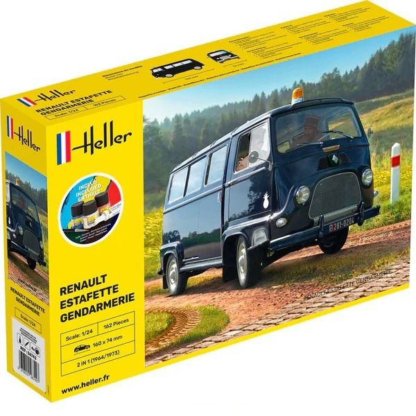 HEL56742 - Kit di avviamento con vernice e accessori - RENAULT Estafette Gendarmerie da montare - 1