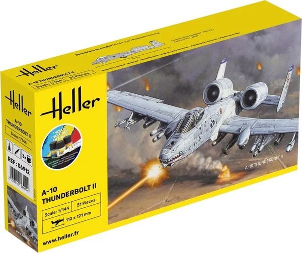 HEL56912 - Kit di partenza con vernice e accessori - Aereo militare FAIRCHILD A-10 Thunderbolt II - 1