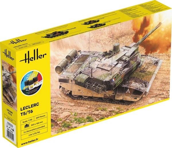HEL57142 - Kit iniziale con colori e accessori – Carro armato Leclerc T5/T6 - 1