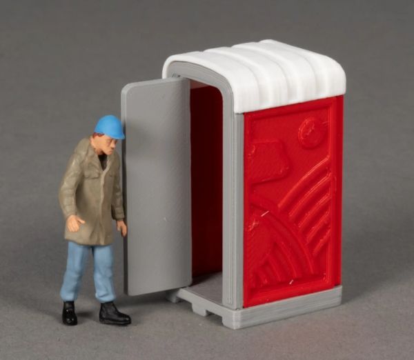 MSM5750/04 - WC da cantiere – Rosso – L.24,4 x P.22,4 x H.45,4 mm - 1