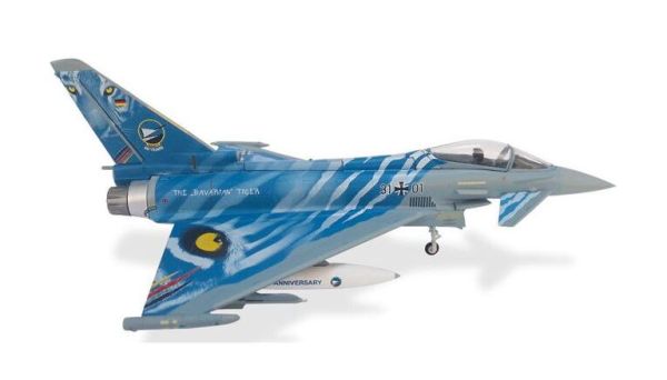 HER580786 - EUROFIGHTER Typhoon Luftwaffe TAW 74 caccia da combattimento Bavarian Tigers 60° anniversario - 1