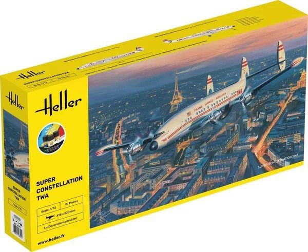 HEL58391 - Kit di avviamento con vernice e accessori - Super Constellation TWA - 1