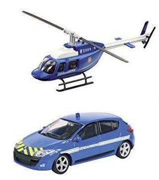 MDM57007A - RENAULT Megane gendarmeria con elicottero (elicottero in scala casuale) - 1