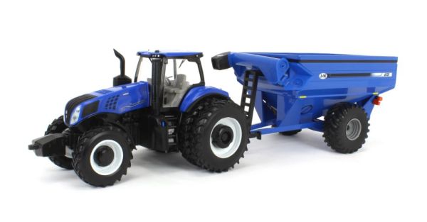 ERT61028 - NEW HOLLAND Genesis T8.355 con rimorchio per cereali J&M - 1