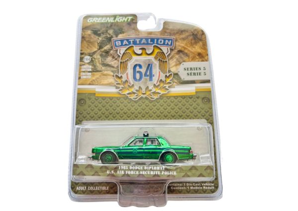 GREEN61050-E_VERT - DODGE Diplomat 1985 VERDE U.S. Air Force Sécurity Police della serie BATAILLON 64 in blister - 1