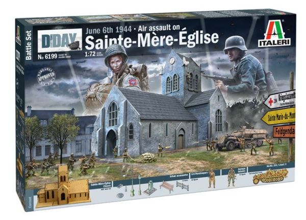 ITA6199 - Set Bastille - Battaglia di Normandia Sainte-Mére-Eglise 6 Giugno 1944 Da assemblare e dipingere - 1