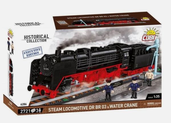 COB6286 - Locomotiva a vapore DR BR 03 con fontana d'acqua - 2721 pezzi - 1