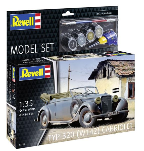 REV63354 - MODEL SET - Cabriolet Tipo 320 da assemblare con vernice - 1