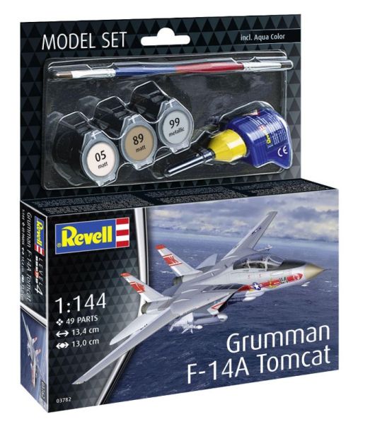 REV63782 - MODEL SET - Aereo da combattimento GRUMMAN F-14A Tomcat da assemblare con verniciatura - 1