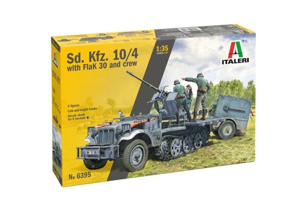 ITA6395 - Veicolo militare Sd.kfz 10/4 con Flak 30 e equipaggio da assemblare e verniciare - 1