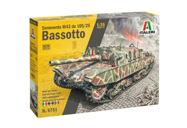 ITA6751 - Cannone semovente Semovente M43 105/25 Bassotto da assemblare e verniciare - 1