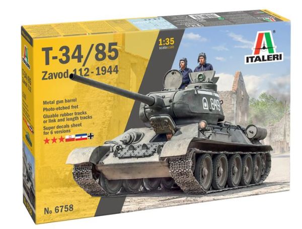 ITA6758 - Carro armato T34/85 Zavod 112 1944 da assemblare e verniciare - 1