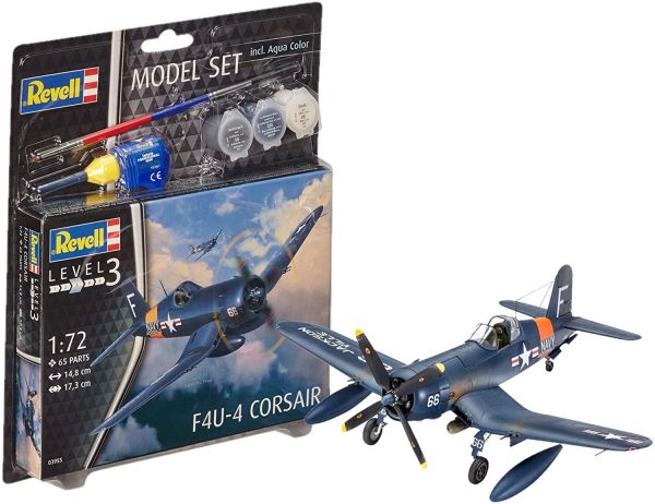 REV63955 - Set modellino Vought F4U Corsair con verniciatura da assemblare - 1