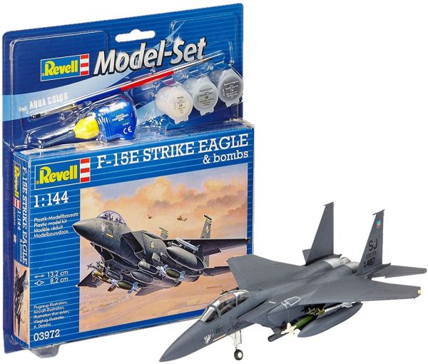 REV63972 - Set modellino F-15E STRIKE EAGLE&b con verniciatura da montare - 1