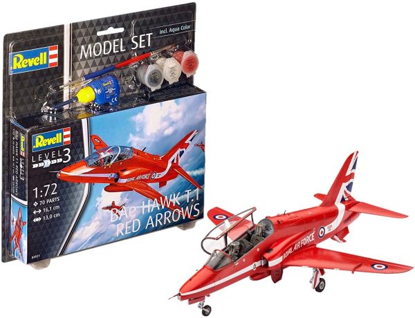 REV64921 - Set modellino BAe Hawk T.1 Red Arrows con verniciatura da assemblare - 1