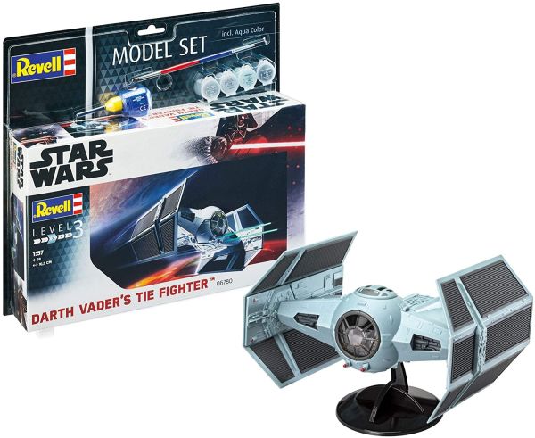 REV66780 - Set modellino Darth Vader TIE Figher STAR WARS con dipinto da assemblare - 1