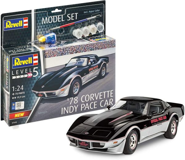 REV67646 - Set modellino CORVETTE '78 Indy Pace con quadro da montare - 1