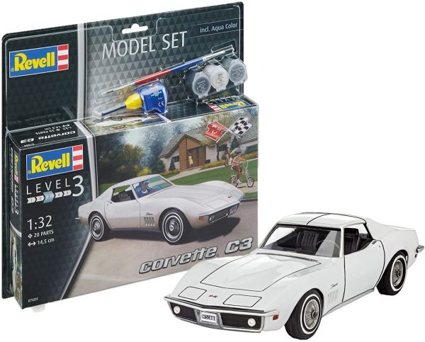 REV67684 - Set modellino CORVETTE C3 con verniciatura da montare - 1