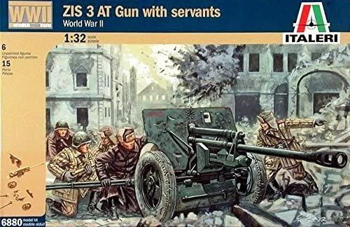 ITA6880 - Pistola russa ZIS3 AT della seconda guerra mondiale con equipaggio da montare e dipingere - 1