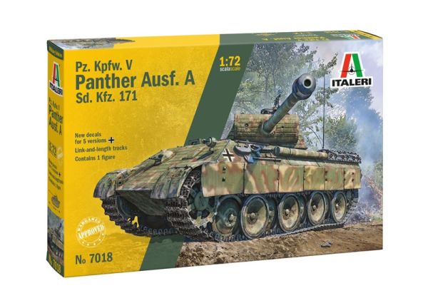 ITA7018 - Carro armato PANTHER V Pz.Kpfw. A sd da assemblare e verniciare - 1