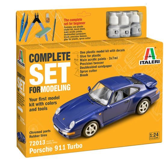ITA72013 - Kit di partenza - PORSCHE 911 blu da assemblare e verniciare - 1