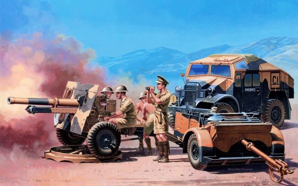 ITA7027 - Howitzer Morris Quad Tractor./25 PDR.GUN da montare e verniciare - 1