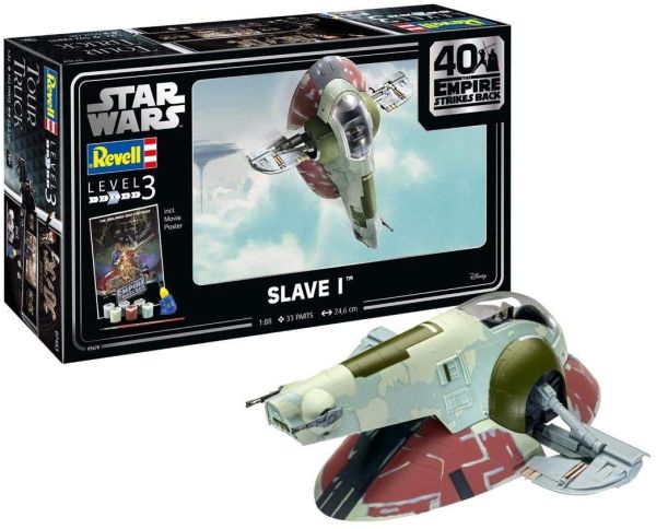 REV05678 - Slave I-40th Anniversary The Empire Strikes Back STAR WARS vernice e colla incluse per assemblare e dipingere - 1