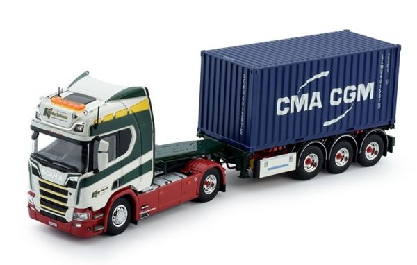 TEK72278 - SCANIA R 4x2 con portacontainer a 3 assi ROBY SCHMIDT e container CMA CGM - 1