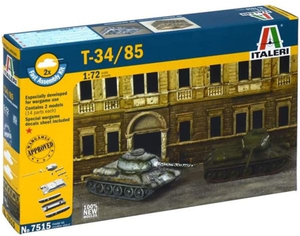ITA7515 - Carri armati russi T-34/85 montaggio rapido da montare e verniciare - 1
