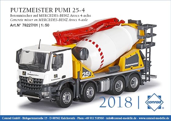 CON78227/01 - Toupie MERCEDES-BENZ Arocs 8x4 PUTZMEISTER con braccio pompa - 1