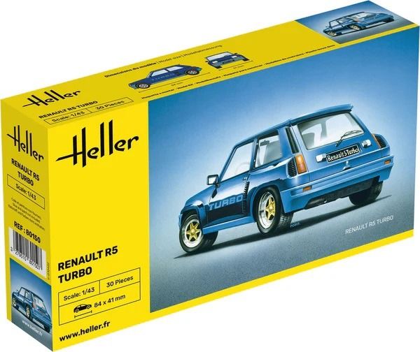 HEL80150 - RENAULT R5 Turbo da montare e verniciare - 1