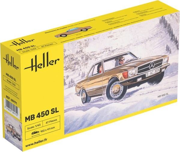 HEL80171 - MERCEDES-BENZ 450 SL da montare e verniciare - 1