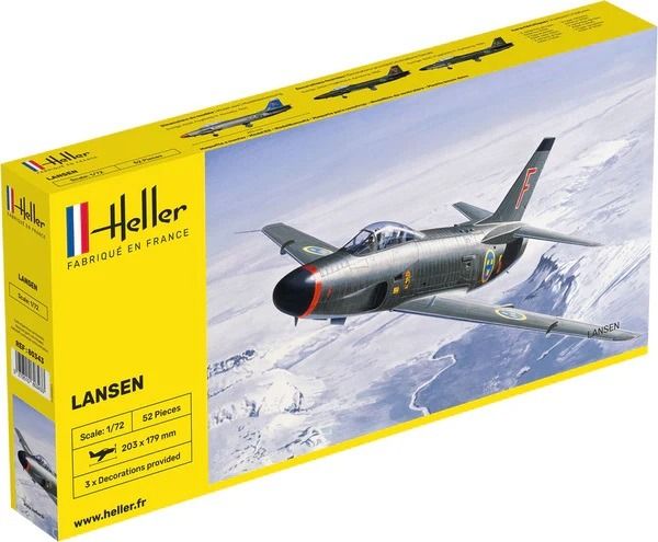 HEL80343 - Aereo militare SAAB Lansen da assemblare e verniciare - 1
