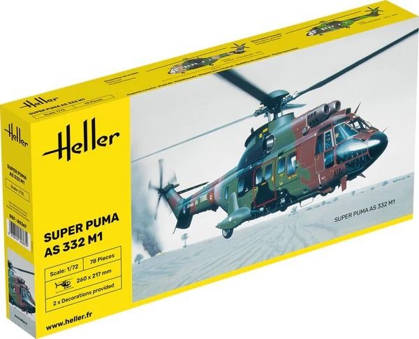 HEL80367 - Elicottero militare SUPER PUMA AS 332 M1 da assemblare e verniciare - 1
