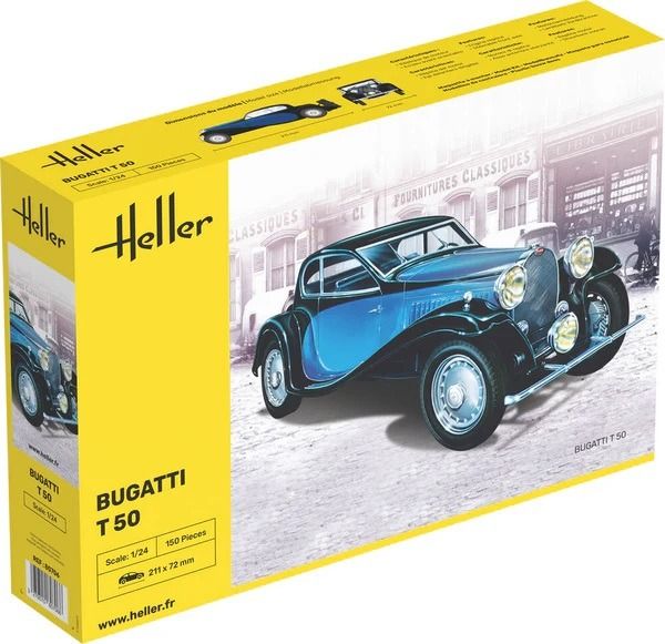 HEL80706 - Bugatti T50 – kit di montaggio e verniciatura - 1