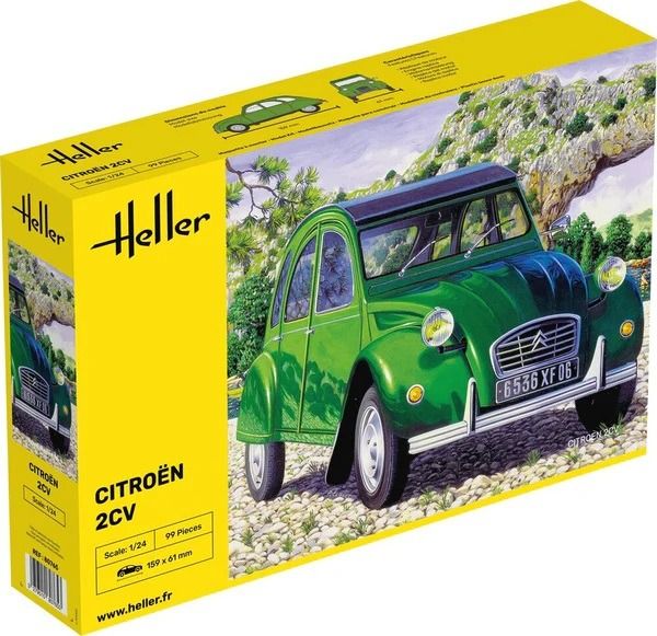 HEL80765 - Citroën 2CV (verde) – kit di montaggio e verniciatura - 1