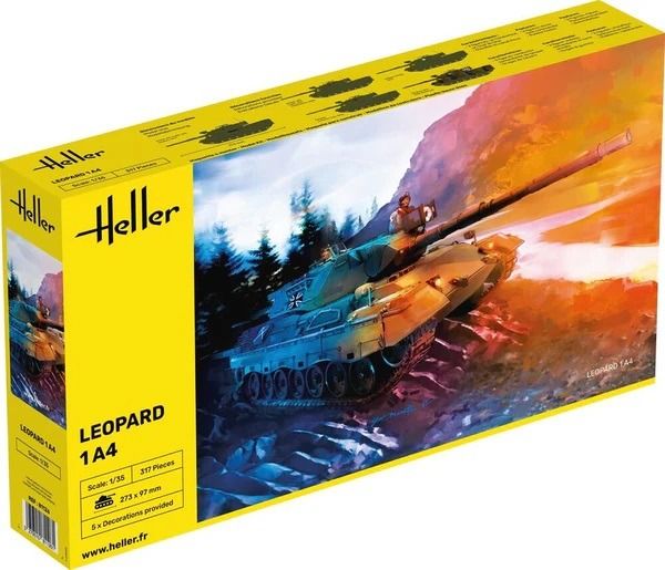 HEL81126 - Carro armato LEOPARD 1A4 da assemblare e dipingere - 1