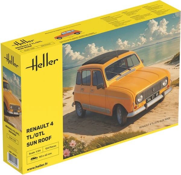HEL82704 - RENAULT 4 TL/GTL con tettuccio apribile, da montare e verniciare - 1