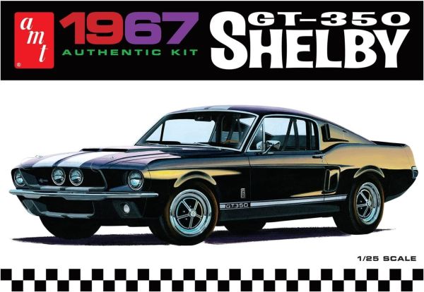 AMT834M/12 - SHELBY GT-350 1967 nero da assemblare e verniciare - 1
