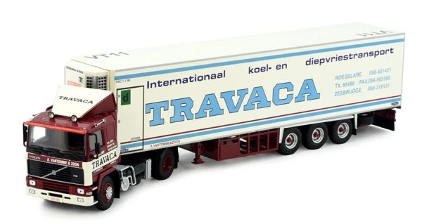 TEK83526 - VOLVO F16 4x2 con rimorchio refrigerato TRAVACA a 3 assi - 1
