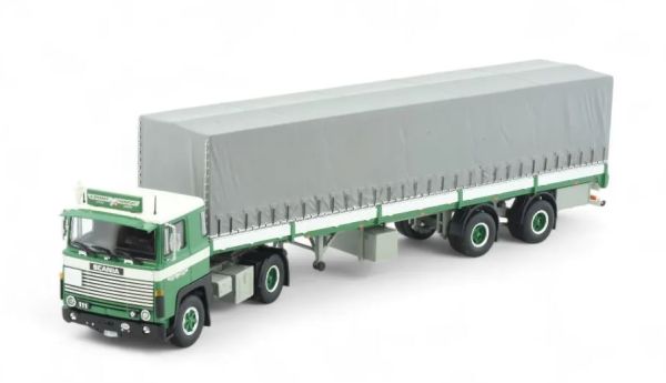 TEK85448 - SCANIA 111 4x2 con rimorchio coperto BRUNNER a 2 assi - 1