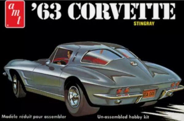 AMT861/12 - CHEVROLET Corvette Stingray 1963 da assemblare e verniciare - 1