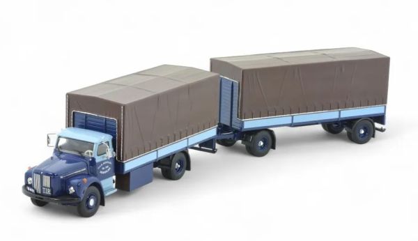 TEK86485 - Autocarro SCANIA 76 4x2 con rimorchio 1+1 asse KOOY transport - 1