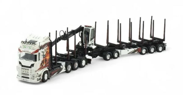 TEK86489 - SCANIA Next Generation 770S Highline 8x4 autocarro con rimorchio per il trasporto di legname a 2+3 assi ANGEBY AKERI - 1