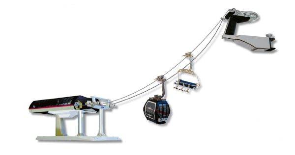 JC84394 - Skilift con cabinovia e seggiovia Nero e grigio - 1