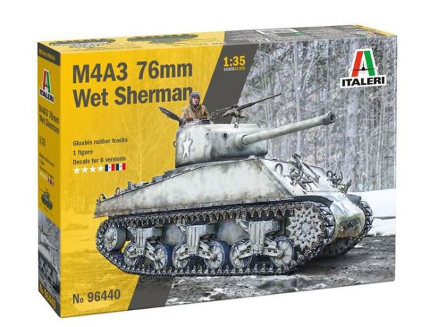 ITA96440 - Carro armato SHERMAN M4A3 da 76 mm da assemblare e verniciare - 1