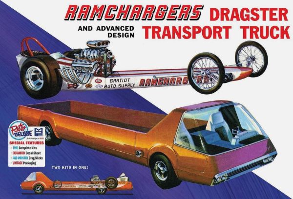 MPC970/12 - Camion da trasporto con Dragster - Ramchargers da assemblare e dipingere - 1