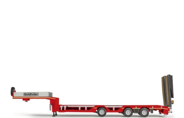 CON98040/01 - Semirimorchio ribassato GOLDHOFER rosso a 3 assi - 1